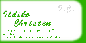 ildiko christen business card